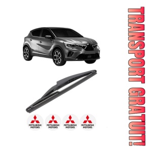 Stergator lamela spate MITSUBISHI ASX (VSX_, VSE_) din 2023, pentru luneta auto, Bosch Twin, din cauciuc siliconat rezistent, 4 Stickere Auto MITSUBISHI