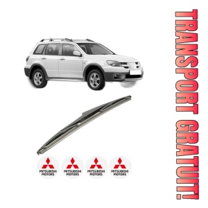 Stergator lamela spate MITSUBISHI OUTLANDER I (CU_W) din 2002 - 2007, pentru luneta auto, Bosch Twin, din cauciuc siliconat rezistent, 4 Stickere Auto MITSUBISHI