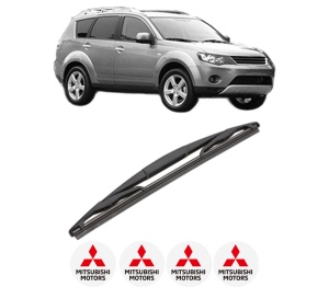 Stergator lamela spate MITSUBISHI OUTLANDER II (CW_W) din 2006 - 2012, pentru luneta auto, Valeo Silencio, din cauciuc siliconat rezistent, 4 Stickere Auto MITSUBISHI v18832
