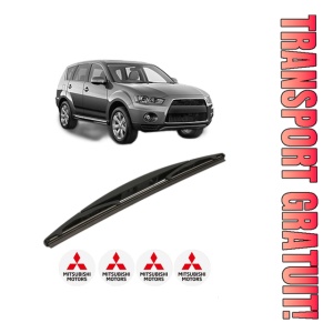 Stergator lamela spate MITSUBISHI OUTLANDER III (GG_W, GF_W, ZJ, ZL, ZK) din 2012 - 2022, pentru luneta auto, Bosch Twin, din cauciuc siliconat rezistent, 4 Stickere Auto MITSUBISHI