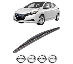 Stergator lamela spate NISSAN LEAF (ZE1) din 2017, pentru luneta auto, Bosch Twin, din cauciuc siliconat rezistent, 4 Stickere Auto NISSAN v24642