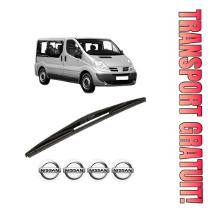 Stergator lamela spate NISSAN PRIMASTAR Bus (X83) din 2001 - 2006, pentru luneta auto, Bosch Twin, din cauciuc siliconat rezistent, 4 Stickere Auto NISSAN