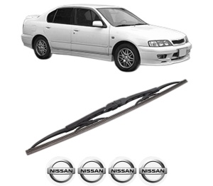 Stergator lamela spate NISSAN PRIMERA Hatchback (P11) din 1996 - 2002, pentru luneta auto, Bosch Twin, din cauciuc siliconat rezistent, 4 Stickere Auto NISSAN v29377
