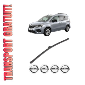 Stergator lamela spate NISSAN TOWNSTAR Box Body/MPV (XFK) din 2021, pentru luneta auto, Valeo Silencio Xtrm, din cauciuc siliconat rezistent, 4 Stickere Auto NISSAN