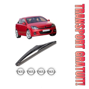 Stergator lamela spate OPEL ASTRA H GTC (A04) din 2005 - 2010, pentru luneta auto, Bosch Twin, din cauciuc siliconat rezistent, 4 Stickere Auto OPEL