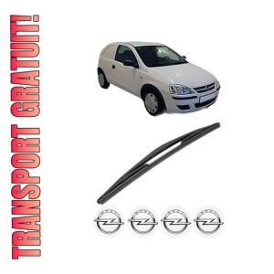Stergator lamela spate OPEL CORSA C Hatchback Van (X01) din 2000 - 2012, pentru luneta auto, Valeo Silencio, din cauciuc siliconat rezistent, 4 Stickere Auto OPEL