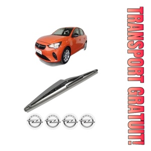Stergator lamela spate OPEL CORSA F (P2JO) din 2019, pentru luneta auto, Bosch Twin, din cauciuc siliconat rezistent, 4 Stickere Auto OPEL