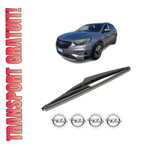 Stergator lamela spate OPEL GRANDLAND / GRANDLAND X (A18, P1UO) din 2017 - 2021, pentru luneta auto, Valeo Silencio, din cauciuc siliconat rezistent, 4 Stickere Auto OPEL