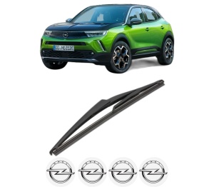Stergator lamela spate OPEL MOKKA din 2012 - 2019, pentru luneta auto, Valeo Silencio, din cauciuc siliconat rezistent, 4 Stickere Auto OPEL v19732