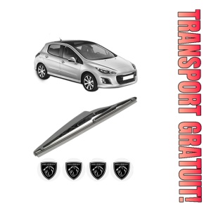 Stergator lamela spate PEUGEOT 308 I (4A_, 4C_) din 2007 - 2015, pentru luneta auto, Bosch Twin, din cauciuc siliconat rezistent, 4 Stickere Auto PEUGEOT