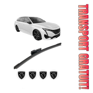 Stergator lamela spate PEUGEOT 308 SW III (FC_, FJ_, FR_, F4_, FN_) din 2021, pentru luneta auto, Bosch Aerotwin, din cauciuc siliconat rezistent, 4 Stickere Auto PEUGEOT
