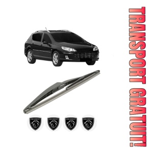Stergator lamela spate PEUGEOT 407 SW Estate Van (6E_) din 2009 - 2010, pentru luneta auto, Bosch Twin, din cauciuc siliconat rezistent, 4 Stickere Auto PEUGEOT