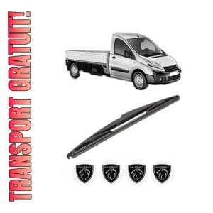 Stergator lamela spate PEUGEOT EXPERT Platform/Chassis din 2007 - 2023, pentru luneta auto, Valeo Silencio, din cauciuc siliconat rezistent, 4 Stickere Auto PEUGEOT