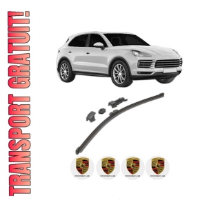 Stergator lamela spate PORSCHE CAYENNE (9YA) din 2017, pentru luneta auto, Valeo HydroConnect, din cauciuc siliconat rezistent, 4 Stickere Auto PORSCHE