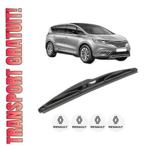 Stergator lamela spate RENAULT ESPACE V (JR_) din 2015 - 2023, pentru luneta auto, Valeo Silencio, din cauciuc siliconat rezistent, 4 Stickere Auto RENAULT