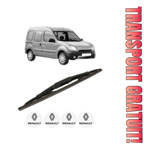 Stergator lamela spate RENAULT KANGOO (KC0/1_) din 1997 - 2010, pentru luneta auto, Bosch Twin, din cauciuc siliconat rezistent, 4 Stickere Auto RENAULT