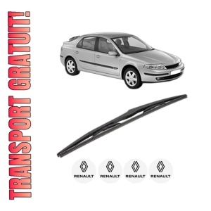 Stergator lamela spate RENAULT LAGUNA II (BG0/1_) din 2001 - 2007, pentru luneta auto, Valeo Silencio, din cauciuc siliconat rezistent, 4 Stickere Auto RENAULT