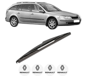 Stergator lamela spate RENAULT LAGUNA II Grandtour (KG0/1_) din 2001 - 2007, pentru luneta auto, Valeo Silencio, din cauciuc siliconat rezistent, 4 Stickere Auto RENAULT v21832