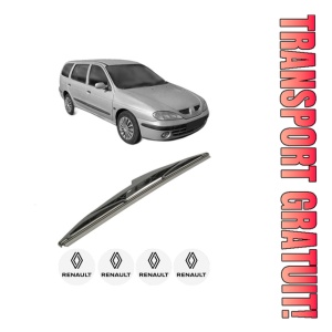 Stergator lamela spate RENAULT Megane I Kombi van (KA_) din 2001 - 2003, pentru luneta auto, Bosch Twin, din cauciuc siliconat rezistent, 4 Stickere Auto RENAULT