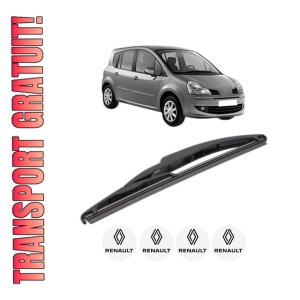 Stergator lamela spate RENAULT MODUS / GRAND MODUS (F/JP0_) din 2004 - 2012, pentru luneta auto, Valeo Silencio, din cauciuc siliconat rezistent, 4 Stickere Auto RENAULT