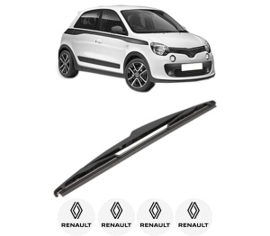 Stergator lamela spate RENAULT TWINGO III (BCM_, BCA_) din 2014, pentru luneta auto, Valeo Silencio, din cauciuc siliconat rezistent, 4 Stickere Auto RENAULT v18412