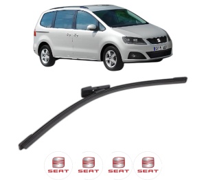 Stergator lamela spate SEAT ALHAMBRA (710, 711) din 2010 - 2022, pentru luneta auto, Bosch Aerotwin, din cauciuc siliconat rezistent, 4 Stickere Auto SEAT v25852
