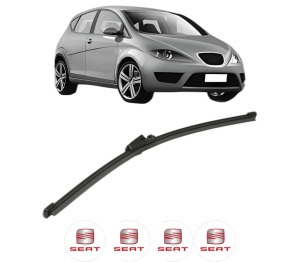 Stergator lamela spate SEAT ALTEA (5P1) din 2004 - 2015, pentru luneta auto, Valeo Silencio Xtrm, din cauciuc siliconat rezistent, 4 Stickere Auto SEAT v21412
