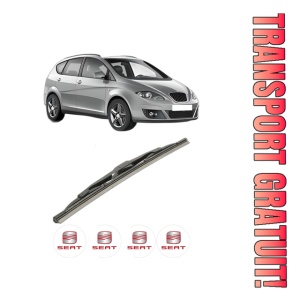 Stergator lamela spate SEAT ALTEA XL (5P5, 5P8) din 2006 - 2015, pentru luneta auto, Bosch Twin, din cauciuc siliconat rezistent, 4 Stickere Auto SEAT