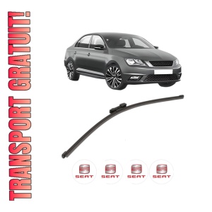 Stergator lamela spate SEAT TOLEDO IV (KG3) din 2012 - 2019, pentru luneta auto, Valeo Silencio Xtrm, din cauciuc siliconat rezistent, 4 Stickere Auto SEAT