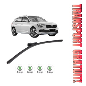 Stergator lamela spate SKODA KAMIQ (NW4) din 2019, pentru luneta auto, Bosch Aerotwin, din cauciuc siliconat rezistent, 4 Stickere Auto SKODA