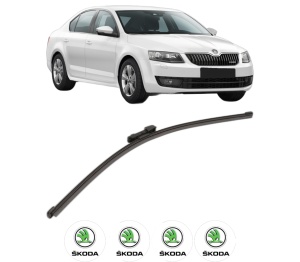 Stergator lamela spate SKODA OCTAVIA III (5E3, NL3, NR3) din 2012 - 2020, pentru luneta auto, Valeo Silencio Xtrm, din cauciuc siliconat rezistent, 4 Stickere Auto SKODA v17392