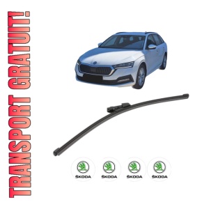 Stergator lamela spate SKODA Octavia IV Combi (NX5, PV5) din 2019, pentru luneta auto, Valeo Silencio Xtrm, din cauciuc siliconat rezistent, 4 Stickere Auto SKODA