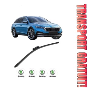 Stergator lamela spate SKODA Octavia IV (NX3, NN3, PV3) din 2020, pentru luneta auto, Bosch Aerotwin, din cauciuc siliconat rezistent, 4 Stickere Auto SKODA