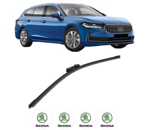 Stergator lamela spate SKODA SUPERB IV (NZ3) din 2023, pentru luneta auto, Bosch Aerotwin, din cauciuc siliconat rezistent, 4 Stickere Auto SKODA v24342