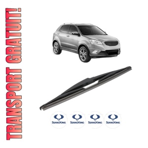 Stergator lamela spate SSANGYONG KORANDO (CK) din 2010, pentru luneta auto, Valeo Silencio, din cauciuc siliconat rezistent, 4 Stickere Auto SSANGYONG