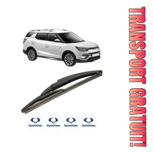 Stergator lamela spate SSANGYONG XLV SUV din 2016, pentru luneta auto, Bosch Twin, din cauciuc siliconat rezistent, 4 Stickere Auto SSANGYONG