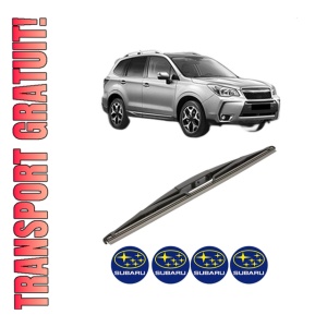 Stergator lamela spate SUBARU FORESTER (SJ_) din 2012, pentru luneta auto, Valeo Silencio, din cauciuc siliconat rezistent, 4 Stickere Auto SUBARU