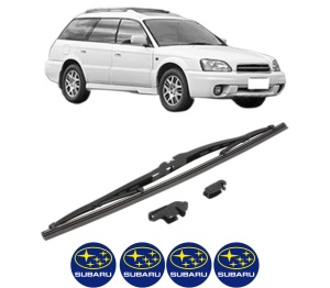 Stergator lamela spate SUBARU LEGACY III Estate (BH) din 1998 - 2003, pentru luneta auto, Valeo Silencio, din cauciuc siliconat rezistent, 4 Stickere Auto SUBARU v20572