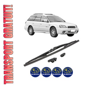 Stergator lamela spate SUBARU OUTBACK (BE, BH) din 2000 - 2003, pentru luneta auto, Valeo Silencio, din cauciuc siliconat rezistent, 4 Stickere Auto SUBARU