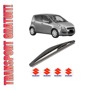 Stergator lamela spate SUZUKI SPLASH (EX) din 2008, pentru luneta auto, Valeo Silencio, din cauciuc siliconat rezistent, 4 Stickere Auto SUZUKI