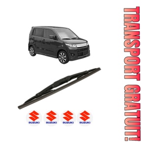 Stergator lamela spate SUZUKI WAGON R (MH21, MH22) din 2003 - 2005, pentru luneta auto, Bosch Twin, din cauciuc siliconat rezistent, 4 Stickere Auto SUZUKI