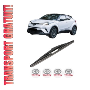 Stergator lamela spate TOYOTA C-HR (_X1_) din 2016, pentru luneta auto, Valeo Silencio, din cauciuc siliconat rezistent, 4 Stickere Auto TOYOTA