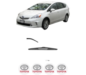 Stergator lamela spate TOYOTA PRIUS PLUS (_W4_) din 2011, pentru luneta auto, Valeo Silencio, din cauciuc siliconat rezistent, 4 Stickere Auto TOYOTA v16012