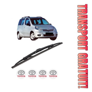 Stergator lamela spate TOYOTA YARIS VERSO VAN (_P2_) din 2000 - 2005, pentru luneta auto, Bosch Twin, din cauciuc siliconat rezistent, 4 Stickere Auto TOYOTA