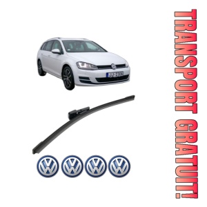 Stergator lamela spate Volkswagen GOLF VII Variant (BA5, BV5) din 2013 - 2021, pentru luneta auto, Bosch Aerotwin, din cauciuc siliconat rezistent, 4 Stickere Auto VW