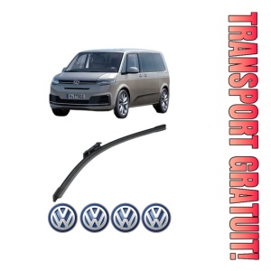 Stergator lamela spate Volkswagen MULTIVAN T7 (STM, STN) din 2021 - 2024, pentru luneta auto, Bosch Aerotwin, din cauciuc siliconat rezistent, 4 Stickere Auto VW