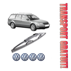 Stergator lamela spate Volkswagen PASSAT B5.5 Variant (3B6) din 2000 - 2005, pentru luneta auto, Bosch Twin, din cauciuc siliconat rezistent, 4 Stickere Auto VW
