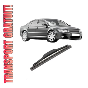 Stergator lamela spate Volkswagen PHAETON (3D1, 3D2, 3D3, 3D4, 3D6, 3D7, 3D8, 3D9) din 2004 - 2007, pentru luneta auto, Valeo Silencio, din cauciuc siliconat rezistent, 4 Stickere Auto VW
