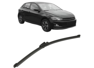 Stergator lamela spate Volkswagen POLO VI (AW1, BZ1, AE1) din 2017 - 2021, pentru luneta auto, Valeo Silencio Xtrm, din cauciuc siliconat rezistent, 4 Stickere Auto VW - Img 2