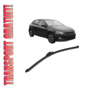 Stergator lamela spate Volkswagen POLO VI (AW1, BZ1, AE1) din 2017 - 2021, pentru luneta auto, Valeo Silencio Xtrm, din cauciuc siliconat rezistent, 4 Stickere Auto VW